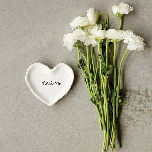 Ceramic Heart Dish "You & Me"
