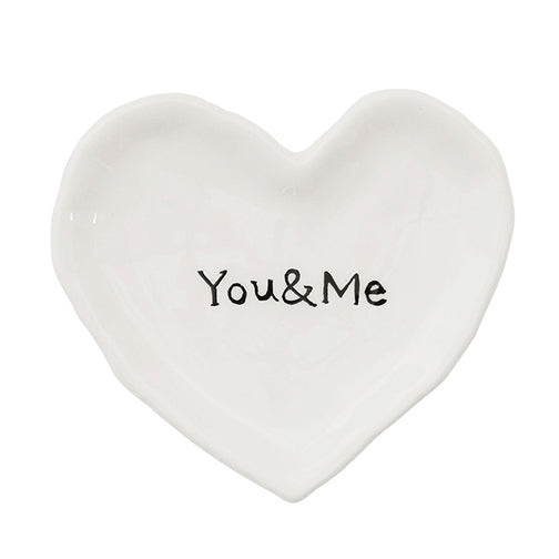Ceramic Heart Dish "You & Me"