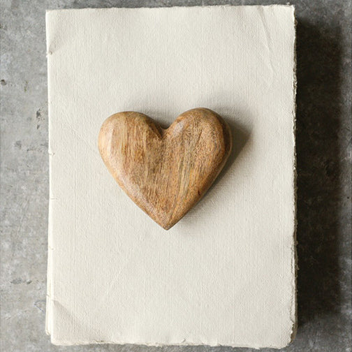 Hand-Carved Mango Wood Heart