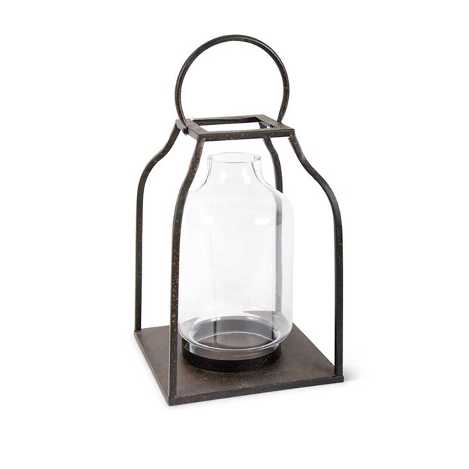 18" Glass Hurricane Lantern