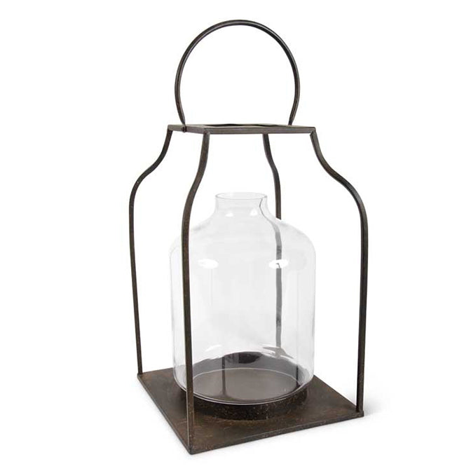 27" Glass Hurricane Lantern