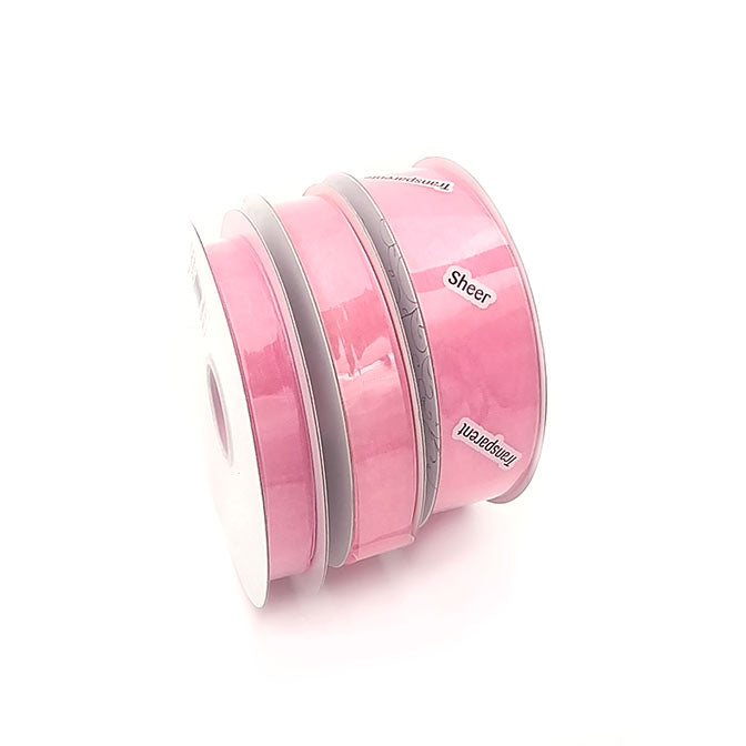 7/8" Pink Sheer Ribbon