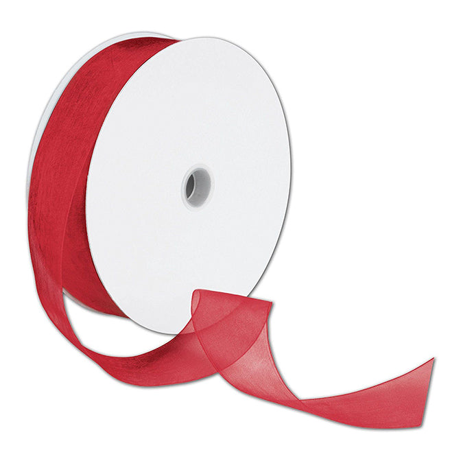 1-1/2" Red Sheer Ribbon