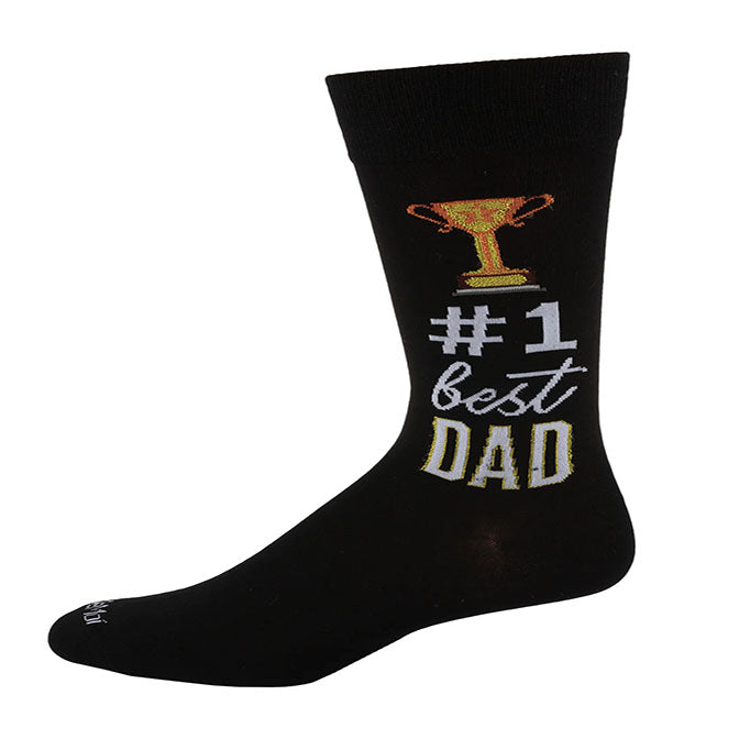 #1 Dad Trophy Bamboo Blend Mens Sock
