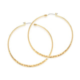 1.5" Hammered Hoop Earrings