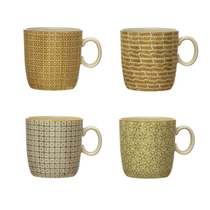 16 oz. Hand-Stamped Stoneware Mug