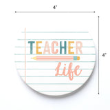 Teacher Life, Ceramic Coaster, Classroom Decor, Teacher Gift