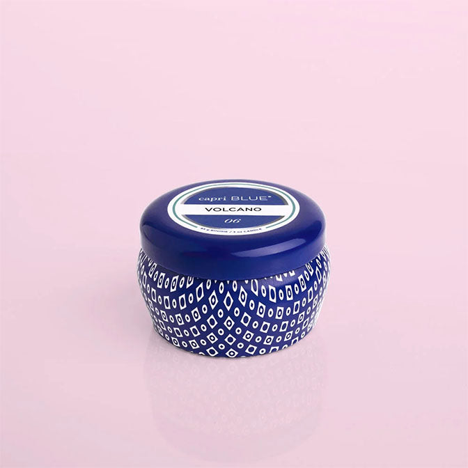 Volcano Blue Printed Travel Tin, 3oz