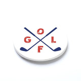 Car Coaster-Golf Crossed Clubs