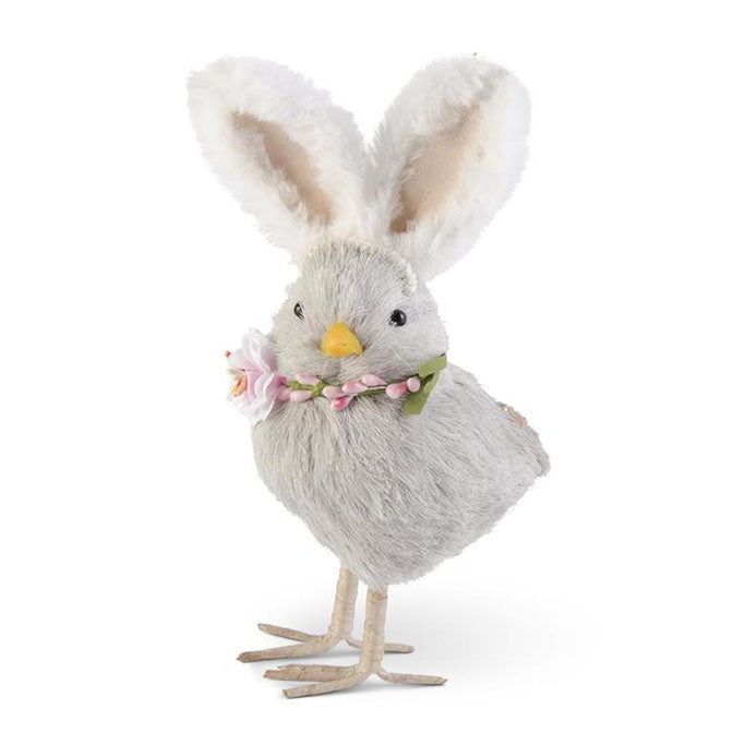 8.5 Inch Gray Chick w/Bunny Ears