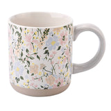Floral Stoneware Coffee Mug - Spring Home Decor