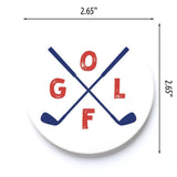 Car Coaster-Golf Crossed Clubs