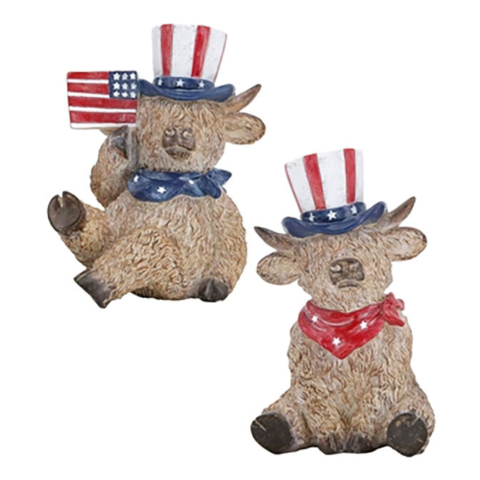 2 Assorted Stars and Stripes Cows