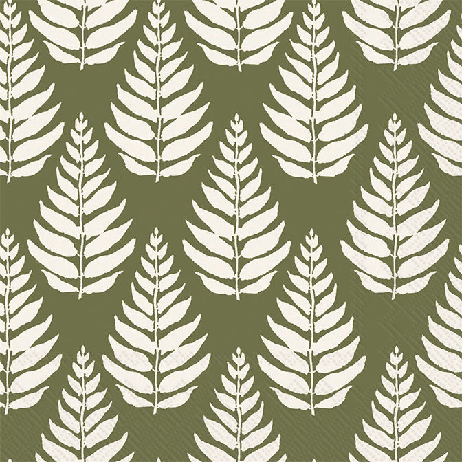 Autumn Trees Green Cocktail Napkin
