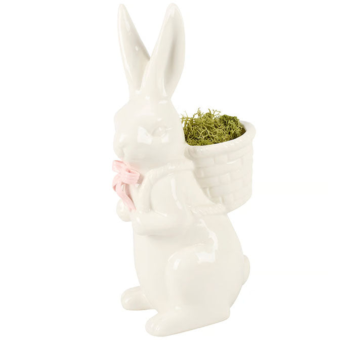 Backpack Basket Bunny Figurine