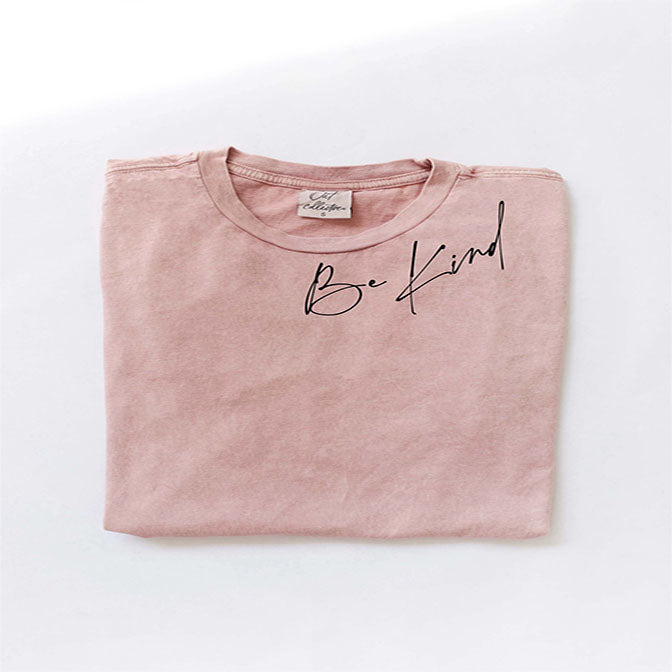 Be Kind Mineral Washed Graphic Top