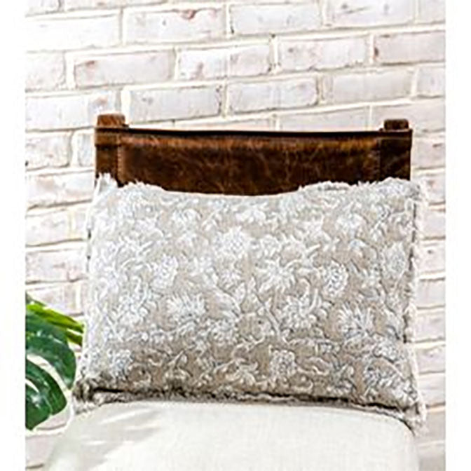 13 x 20 Beige Floral Pillow