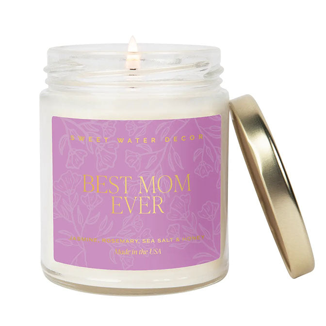 Best Mom Ever 9 oz Soy Candle (Gold Foil) - Mother's Day
