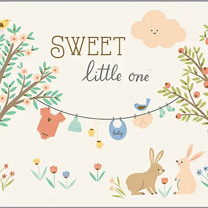 Birthday Greeting Card - Clothesline