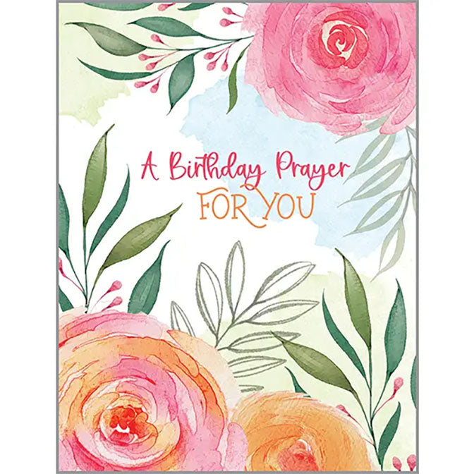 Birthday Greeting Card - Corner Blooms