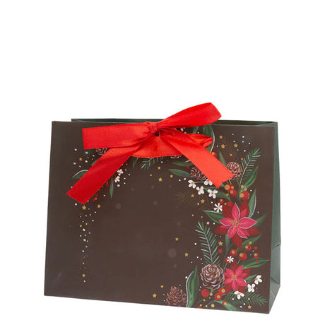 Black Christmas Floral Bag