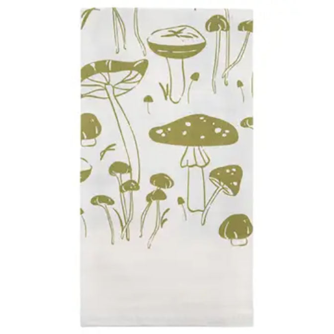 Block Print Tea Towel Mushroom