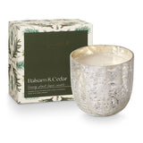 Balsam & Cedar Boxed Cracked Glass Candle