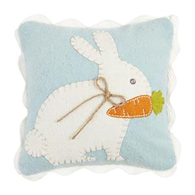 Bunny Carrot Felted Pillow