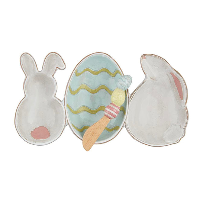 Bunny and Egg Triple Dish Set