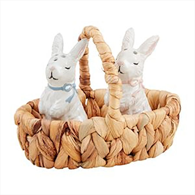 Bunny Salt & Pepper Basket Set
