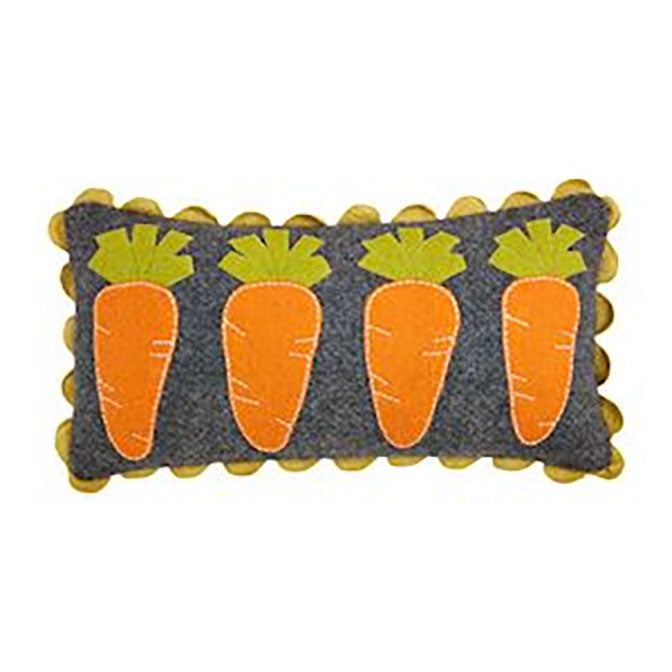 Carrot Felted Pillow