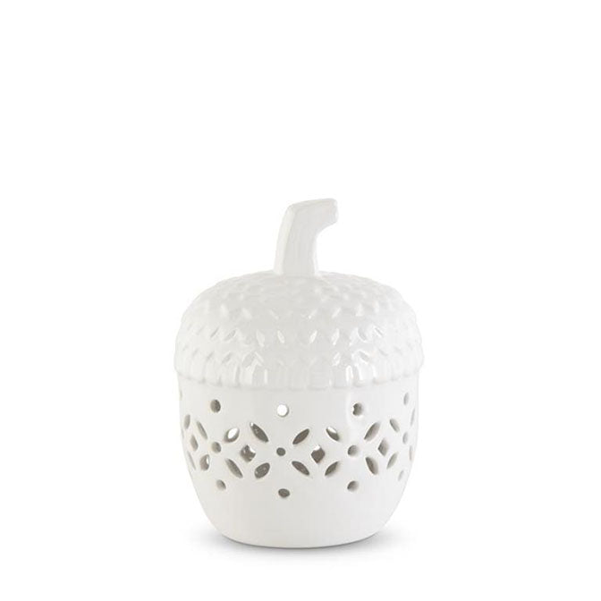 5.5 Inch White Ceramic LED Cutout Acorn