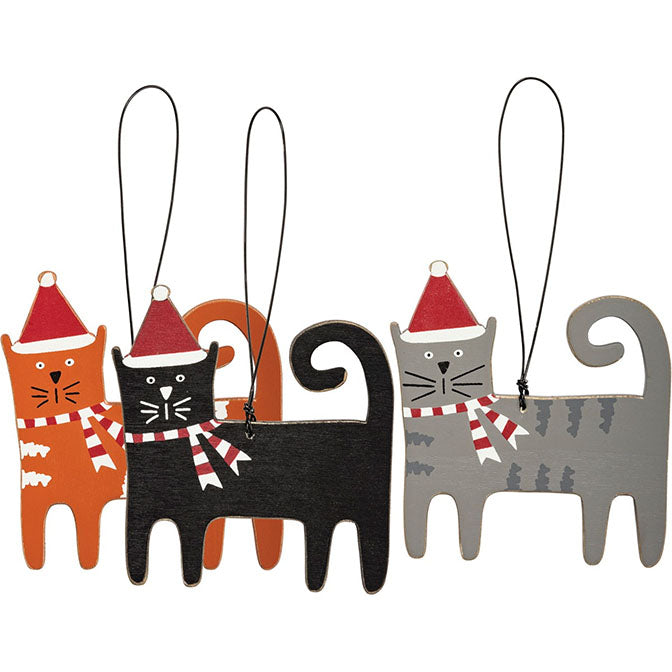 Christmas Cat Ornament Colored