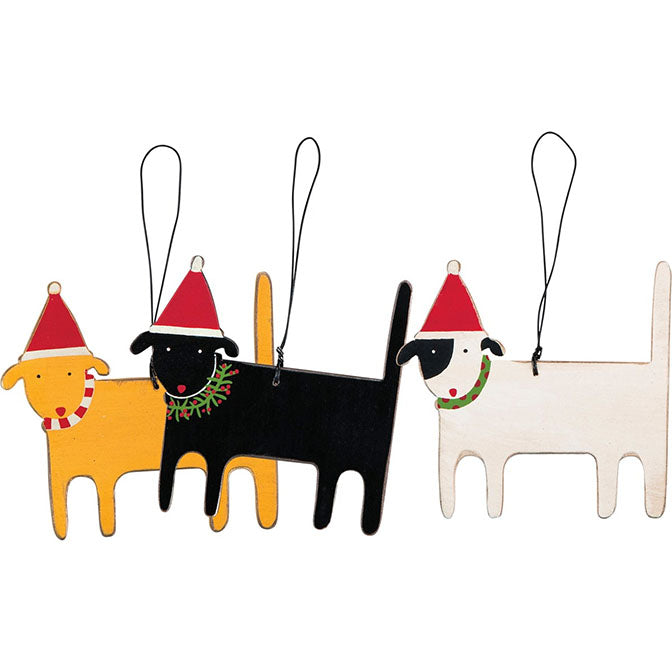 Christmas Dog Ornament  Colored