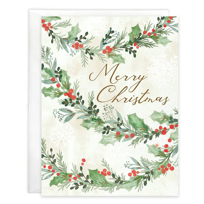 Christmas Card - Christmas Garland