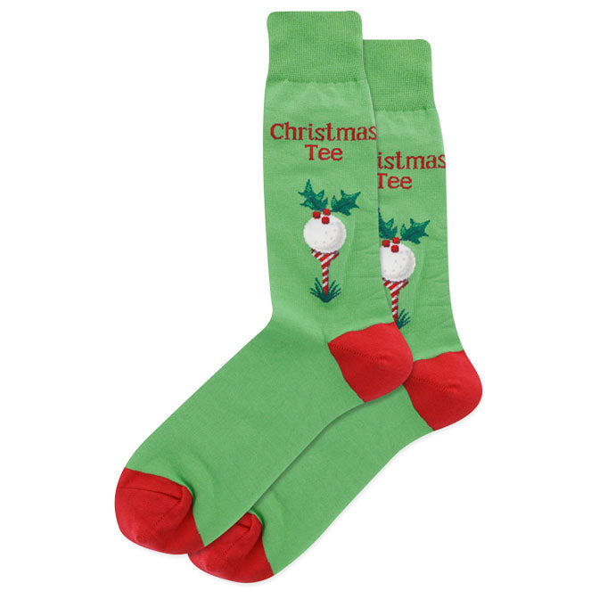 Mens Christmas Tee Crew Sock