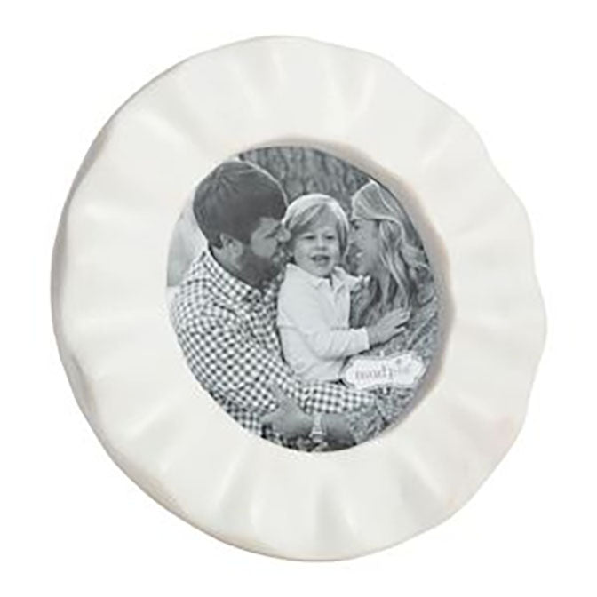 Circle Ruffled Marble Frame