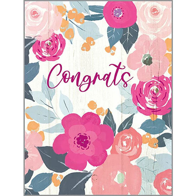 Congratulations card - Magenta Roses