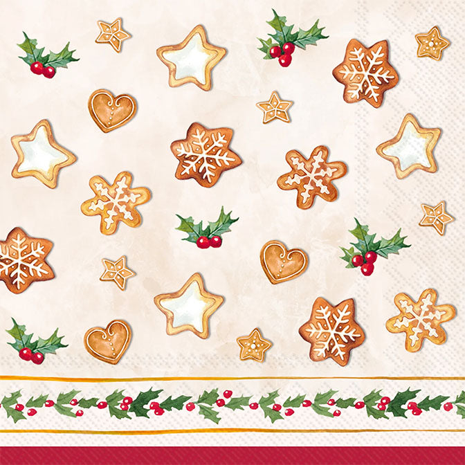 Cookie Garland Cream Cocktail Napkin