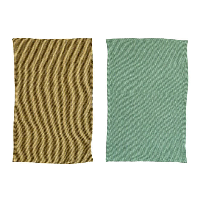 Cotton Waffle Weave Tea Towels, Set of 2 in Bag