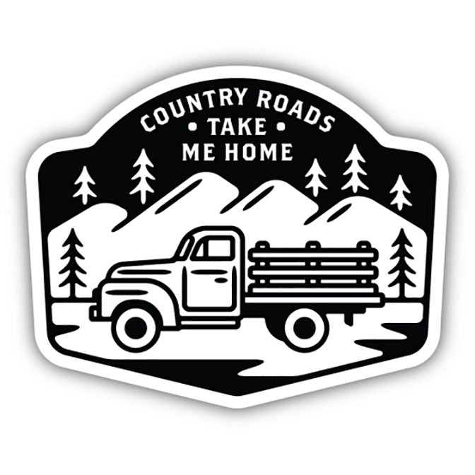 Country Roads Sticker