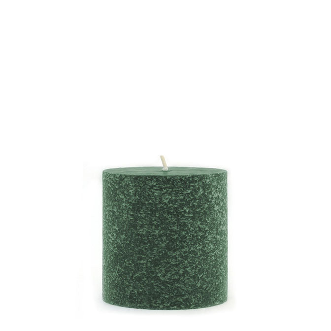 Dark Green 3x3 Unscented Pillar Candle