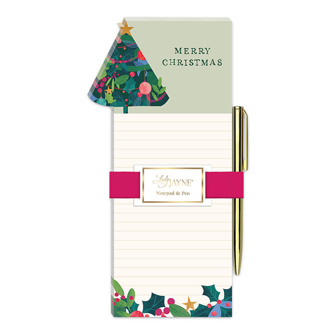 Deck The Halls Tree Die-Cut Notepad