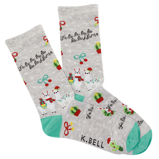 FaLaLa Llama Crew Sock