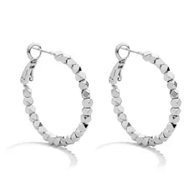 Faceted Lever Back Hoops