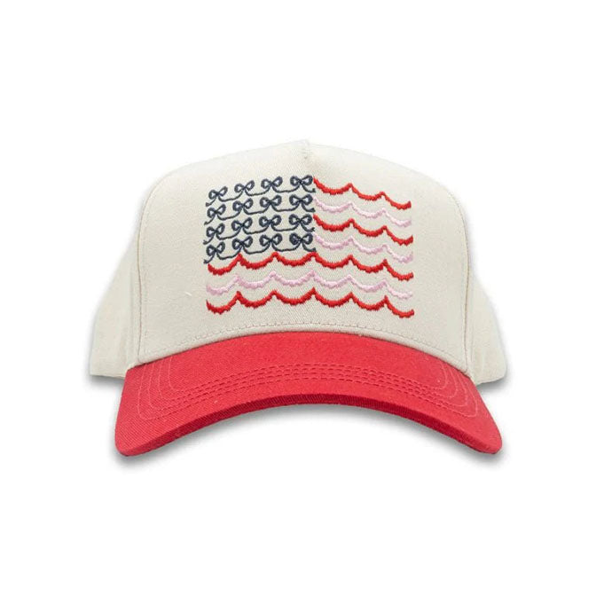 American Flag Bow Hat