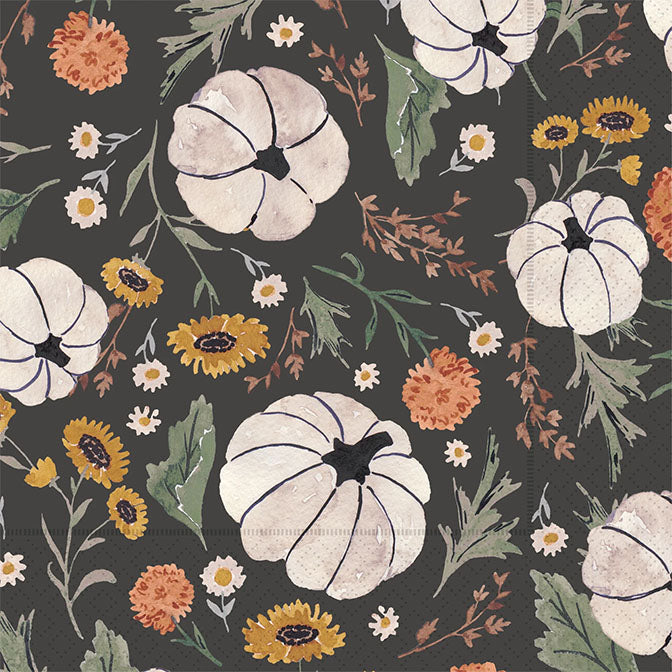 Floral Pumpkin Spread Lunch Napkin