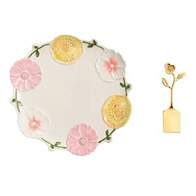 Flower Rim Platter Set