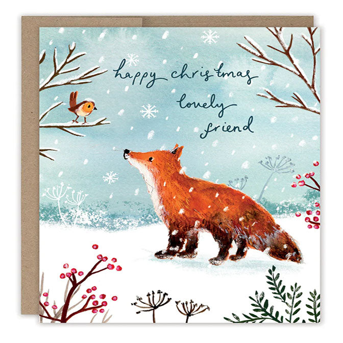 Fox Lovely Friend Holiday Card