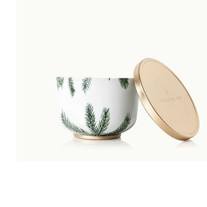 Frasier Fir Candle Tin with Gold Lid